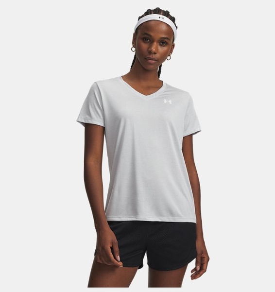 Gri Kadın Tech Twist Kısa Kollu T-shirt