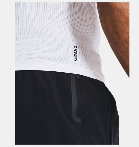 Beyaz Erkek UA Iso-Chill Compression Kısa Kollu T-shirt