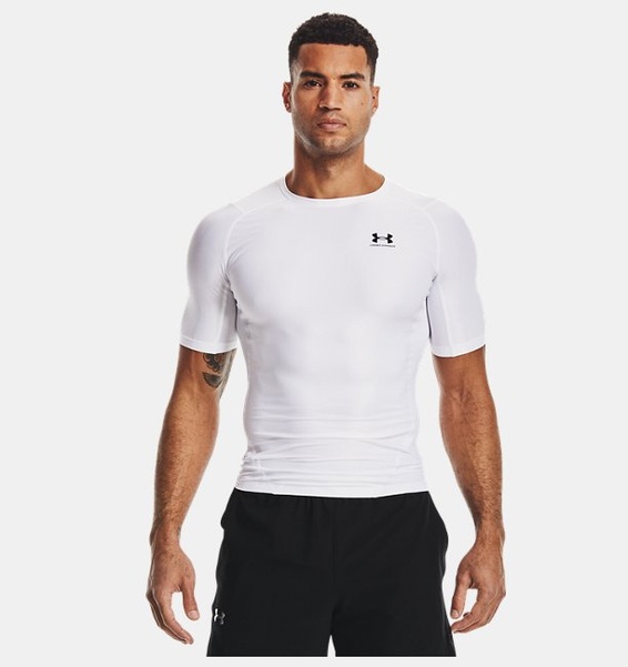 Beyaz Erkek UA Iso-Chill Compression Kısa Kollu T-shirt