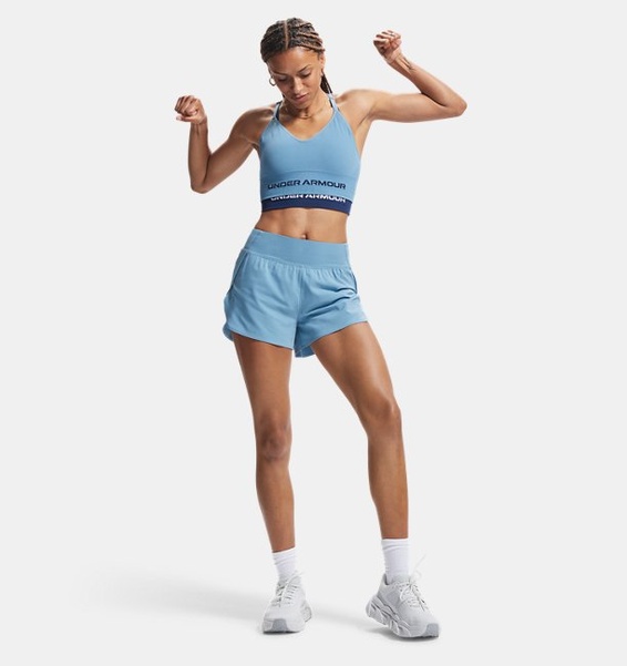 Mavi Kadın UA Vanish Dikişsiz Low Spor Sütyeni