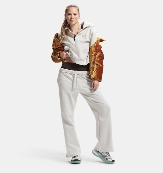 Beyaz Kadın UA Icon Vida Fleece Eşofman Altı