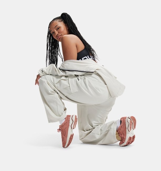Beyaz Kadın UA Unstoppable Ripstop Cargo Eşofman Altı