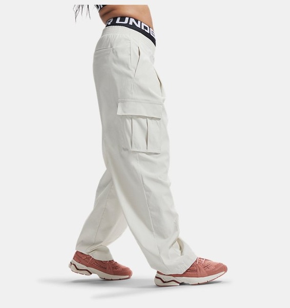 Beyaz Kadın UA Unstoppable Ripstop Cargo Eşofman Altı