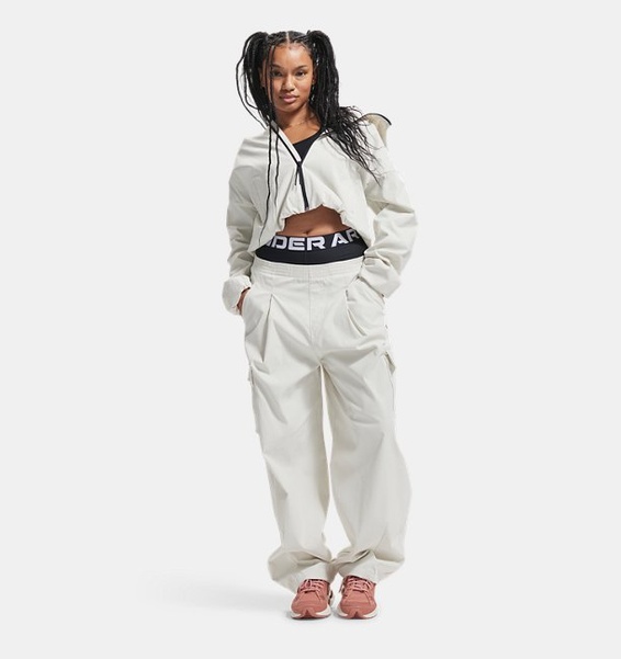 Beyaz Kadın UA Unstoppable Ripstop Cargo Eşofman Altı