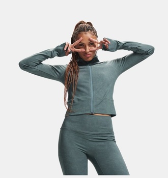 Kadın UA Meridian Suede Effect Fermuarlı Ceket