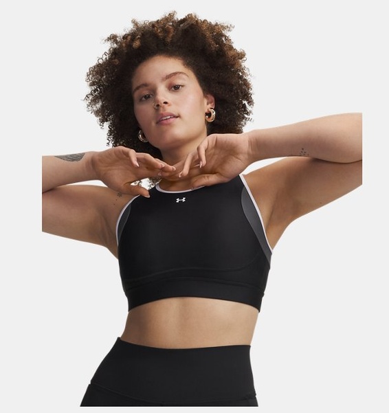 Siyah Kadın UA Crossback Mid Open Back Spor Sütyeni