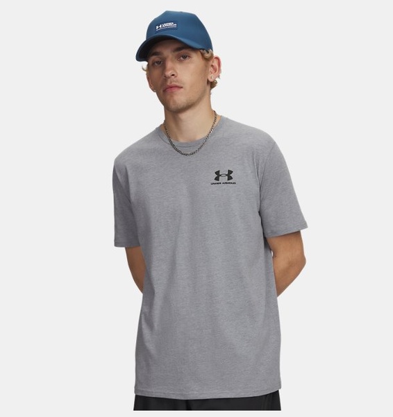 Gri Erkek UA Sportstyle LC Kısa Kollu T-shirt