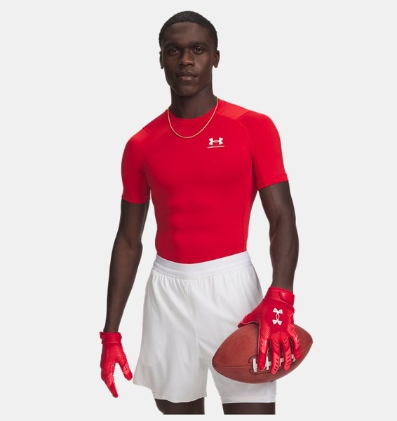 Kırmızı Erkek UA HG Armour Comp Kısa Kollu T-shirt