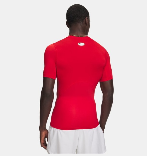Kırmızı Erkek UA HG Armour Comp Kısa Kollu T-shirt