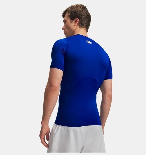 Lacivert Erkek UA HeatGear Armour Compression Kısa Kollu T-shirt