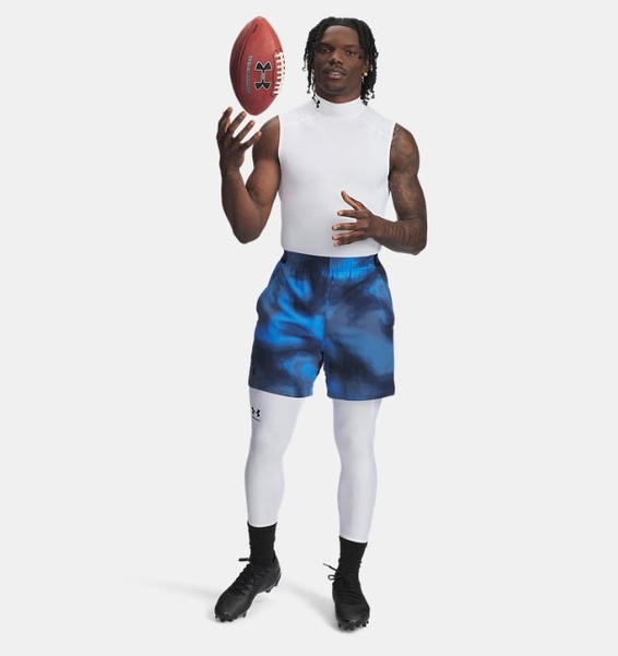 Beyaz Erkek UA HeatGear Armour Compression Mock Atlet