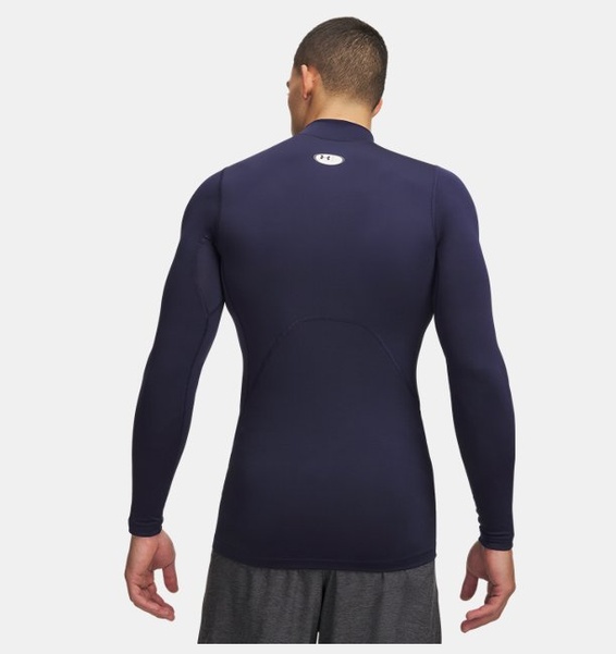 Mavi Erkek UA ColdGear Armour Compression Mock Uzun Kollu T-shirt