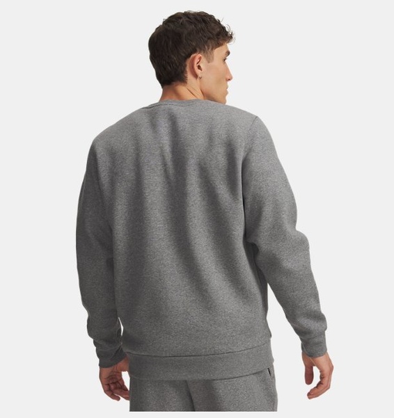 Gri Erkek UA Icon Fleece Bisiklet Yaka Sweatshirt