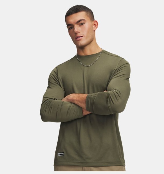 Yeşil Erkek Tactical UA Tech™ Uzun Kollu  T-Shirt