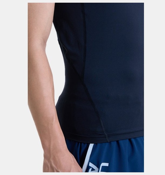 Siyah Erkek UA HeatGear Armour Compression Mock Atlet