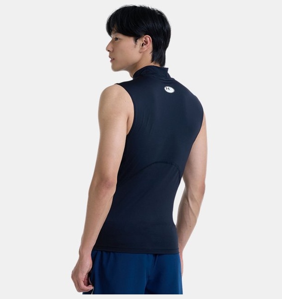 Siyah Erkek UA HeatGear Armour Compression Mock Atlet