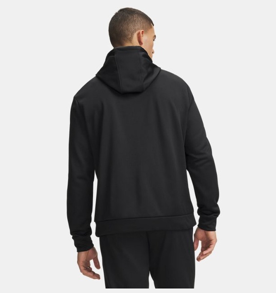 Siyah Erkek UA Armour Fleece Kapüşonlu Üst