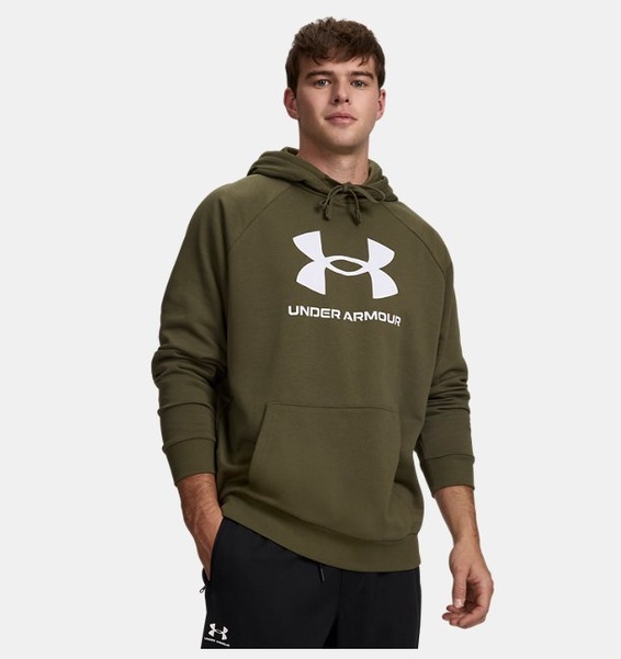 Haki Erkek UA Rival Fleece Logo HD Sweatshirt