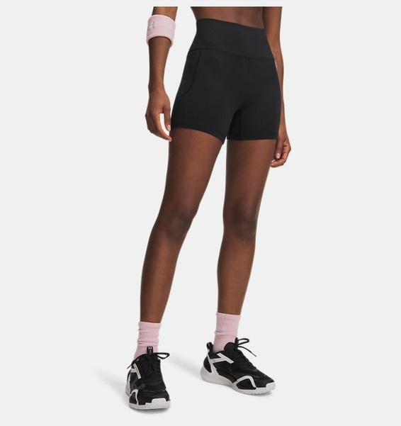 Siyah Kadın UA Meridian Middy Kısa Tayt