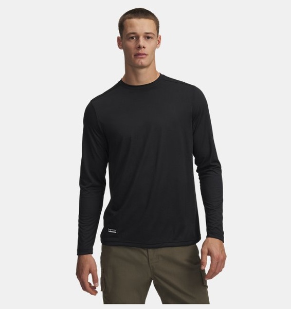 Siyah Erkek Tactical UA Tech™ Uzun Kollu  T-Shirt