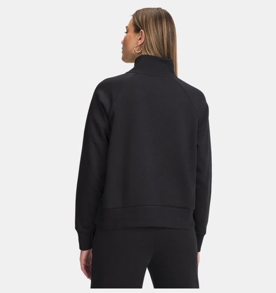 Siyah Kadın UA Rival Fleece Yarım Fermuarlı Sweatshirt