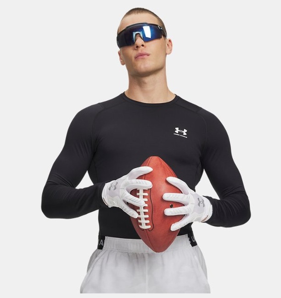 Siyah Erkek ColdGear® Armour Fitted Bisiklet Yaka