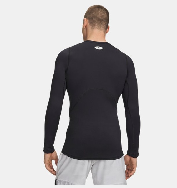 Siyah Erkek ColdGear® Armour Fitted Bisiklet Yaka