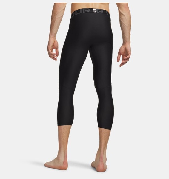 Siyah Erkek UA HeatGear Armour 3/4 Tayt