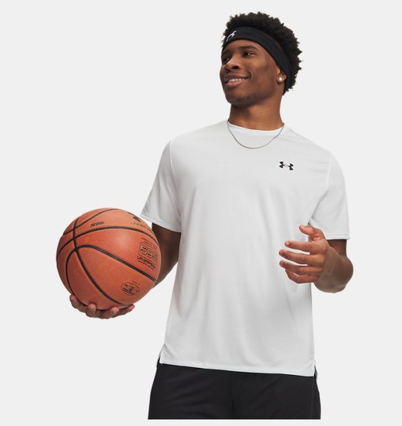 Beyaz Erkek UA Tech Vent Kısa Kollu T-shirt