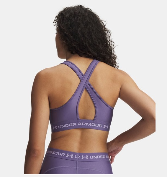 Mor Kadın UA Crossback Mid Spor Sütyeni