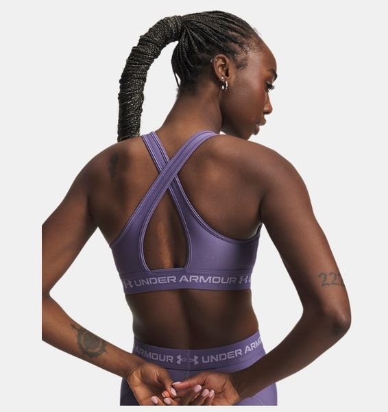 Mor Kadın UA Crossback Mid Spor Sütyeni