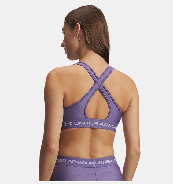 Mor Kadın UA Crossback Mid Spor Sütyeni