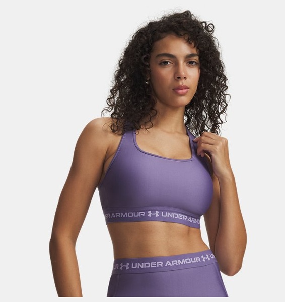 Mor Kadın UA Crossback Mid Spor Sütyeni