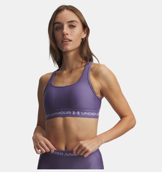 Mor Kadın UA Crossback Mid Spor Sütyeni