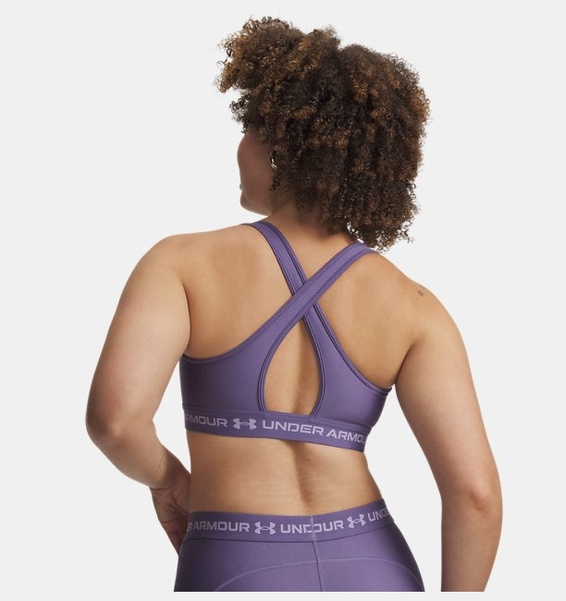 Mor Kadın UA Crossback Mid Spor Sütyeni