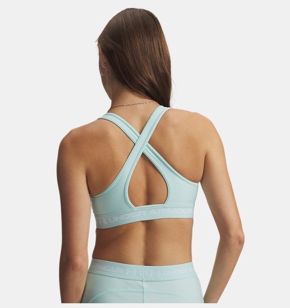 Yeşil Kadın UA Crossback Mid Spor Sütyeni