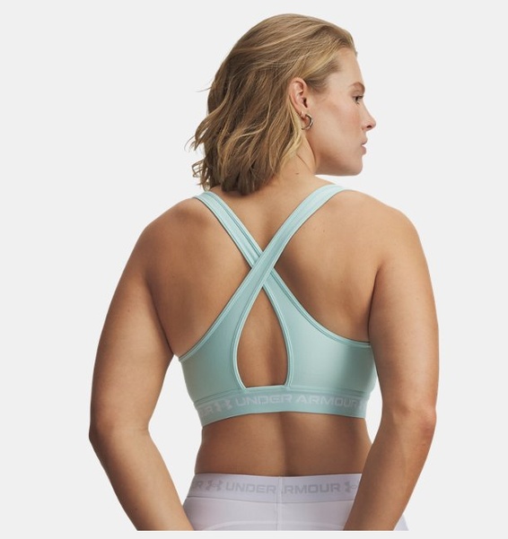 Yeşil Kadın UA Crossback Mid Spor Sütyeni