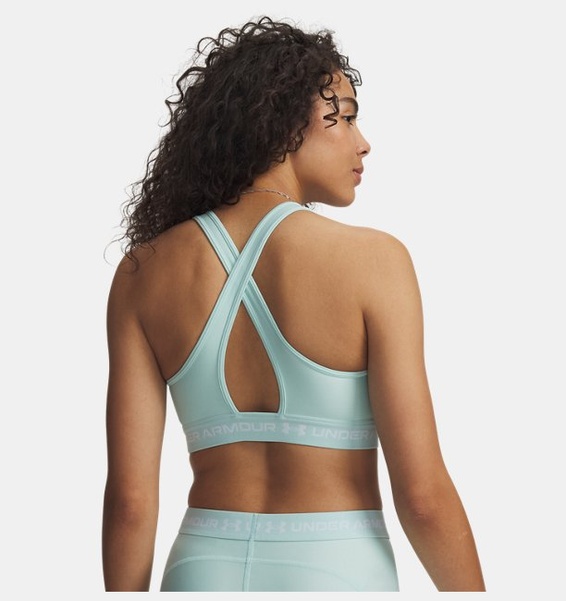 Yeşil Kadın UA Crossback Mid Spor Sütyeni