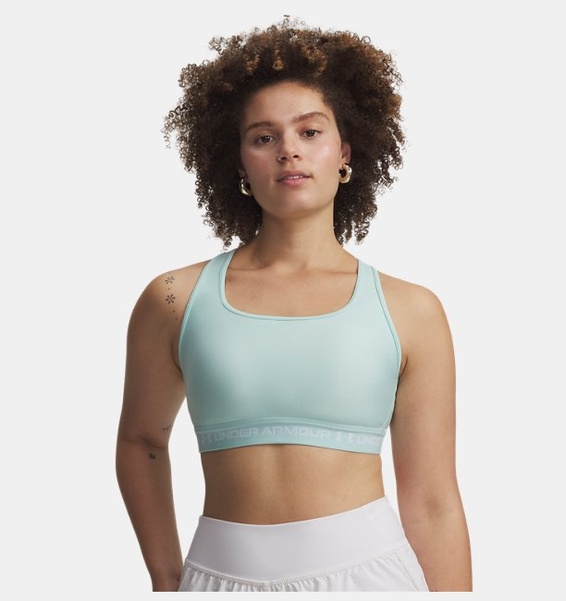 Yeşil Kadın UA Crossback Mid Spor Sütyeni