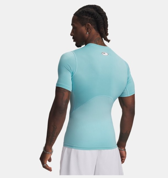 Mavi Erkek UA HeatGear Armour Compression Kısa Kollu T-shirt