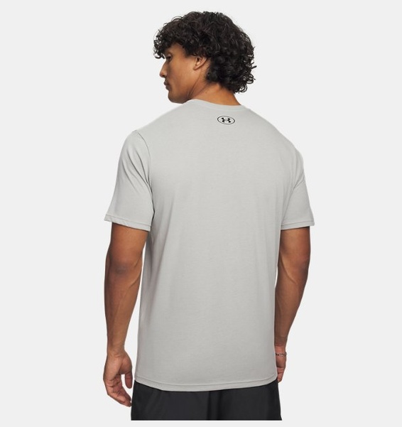 Gri Erkek UA ABC Camo Boxed Logo Kısa Kollu T-shirt