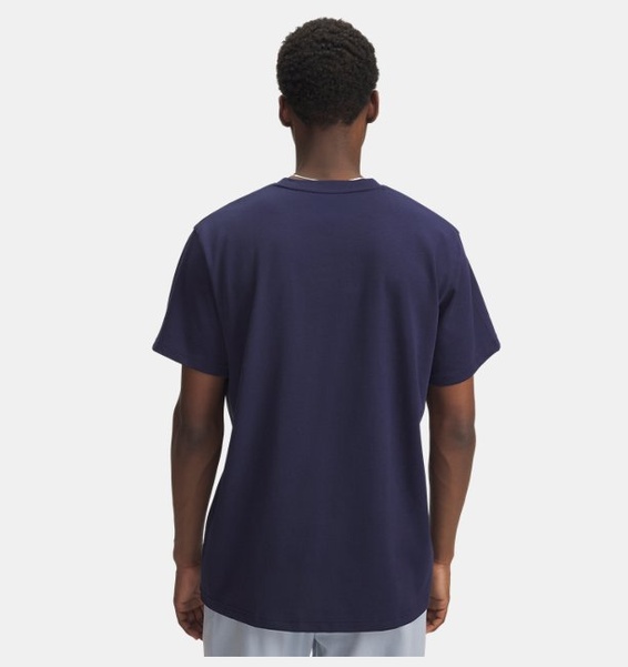 Lacivert Erkek UA LOGO EMB Heavyweight Kısa Kollu T-shirt