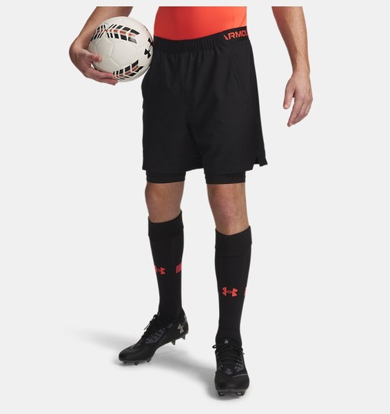 Siyah Erkek UA Vanish Dokuma 2in1 Şort