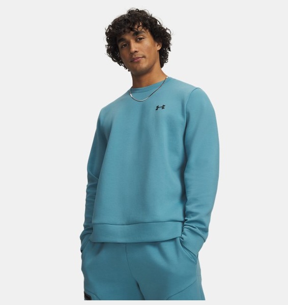 Mavi Erkek UA Unstoppable Fleece Bisiklet Yaka