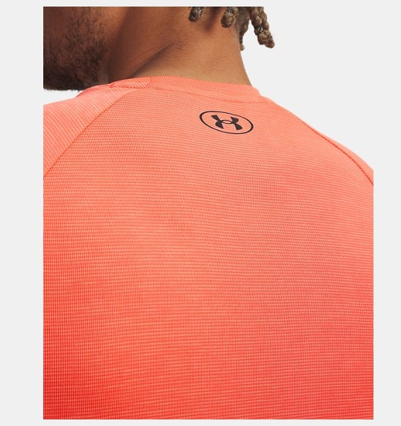 Kırmızı Erkek UA Tech Textured Kısa Kollu T-shirt