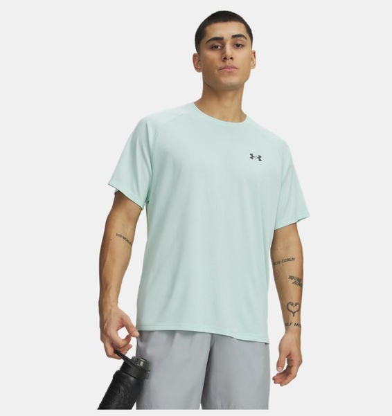 Yeşil Erkek UA Tech Textured Kısa Kollu T-shirt