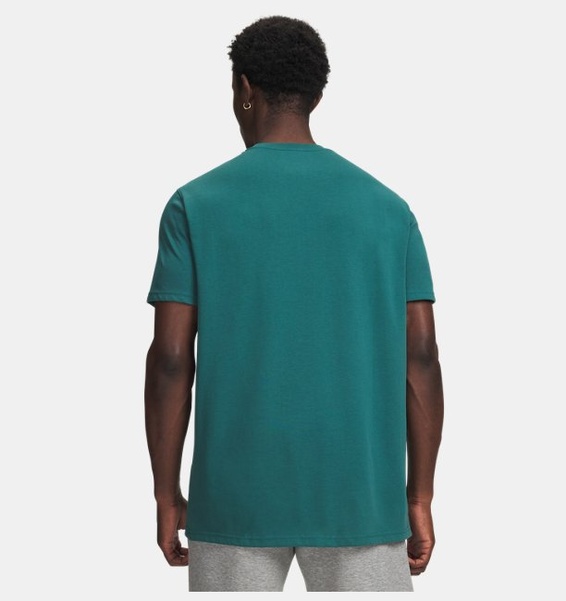 Yeşil Erkek UA Heavyweight Armour Label Kısa Kollu T-shirt