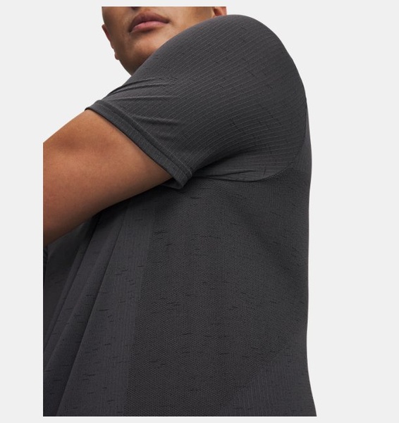 Gri Erkek UA Vanish Dikişsiz Kısa Kollu T-shirt
