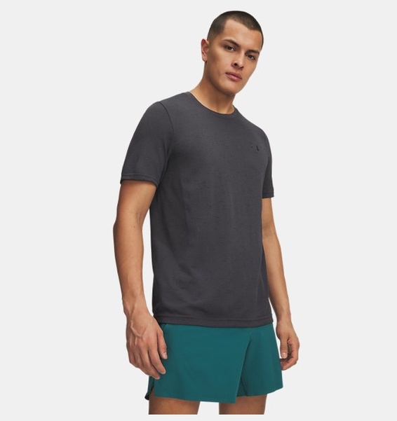 Gri Erkek UA Vanish Dikişsiz Kısa Kollu T-shirt
