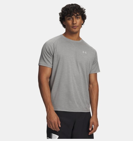 Yeşil Erkek UA Tech Textured Kısa Kollu T-shirt